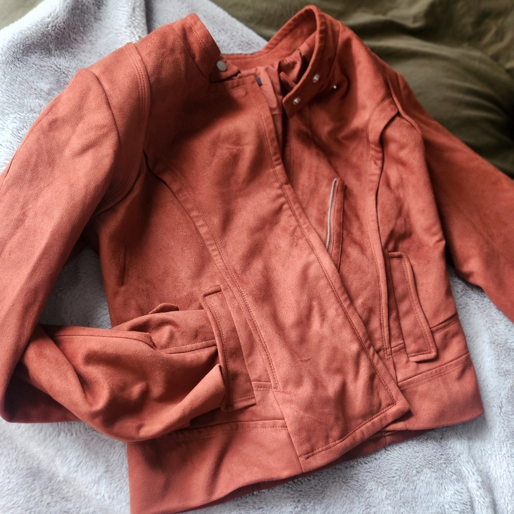 Woman's soft brown suede like jacket M (see other listing for matching dress)